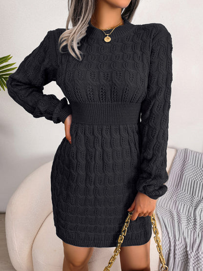 Casual Twisted Waist-cinching Bodycon Dress With A Sweater Dress Base