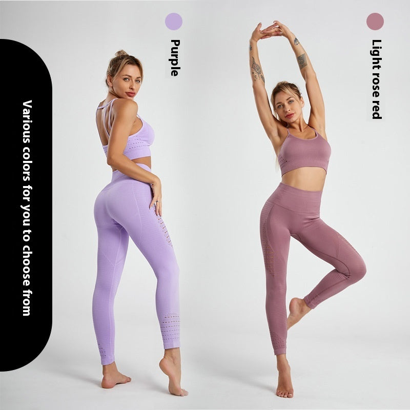 Underwear Yoga Sports Wireless Workout Bra High Waist Suit