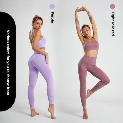 Underwear Yoga Sports Wireless Workout Bra High Waist Suit