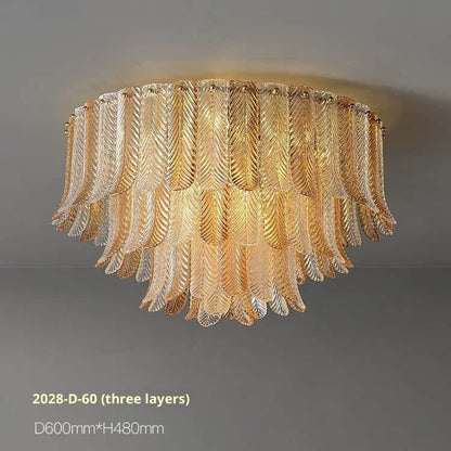 Modern Light Luxury Bedroom Ceiling Lamp Simple Copper