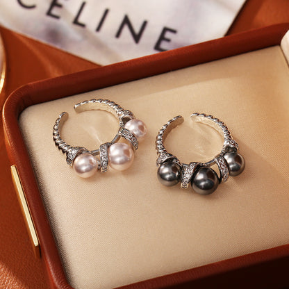 New Open-end Pearl Ring High-end Fashion