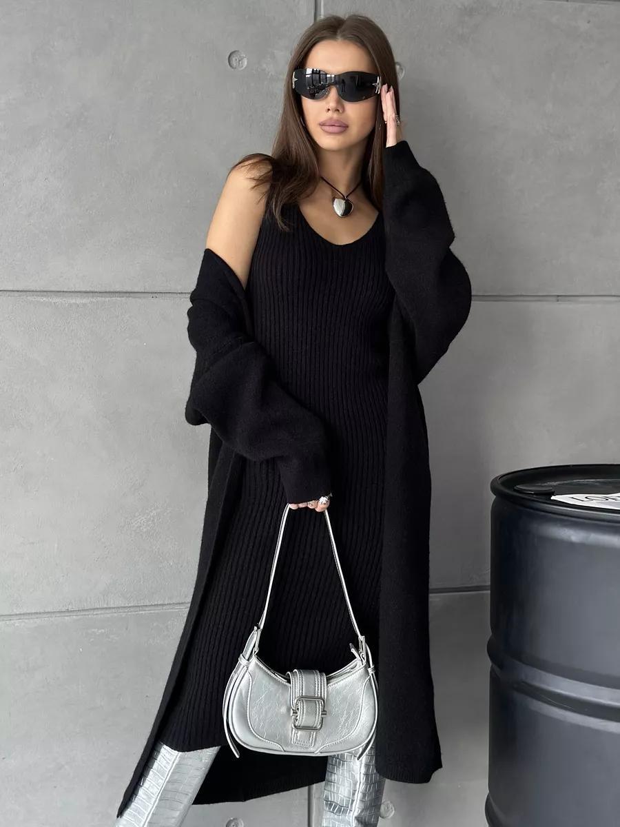 Knitted Dress Fashion Women's Wear Knitted Long Sleeve