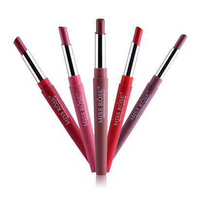 Professional Makeup Double-end Liplipstick Pencil Waterproof Long Lasting Tint Sexy Red Lip Velvet Matte Liner Pen Lipstick Set