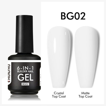 6 IN 1 Extension Gel 15ML Builder Nail Gel In A