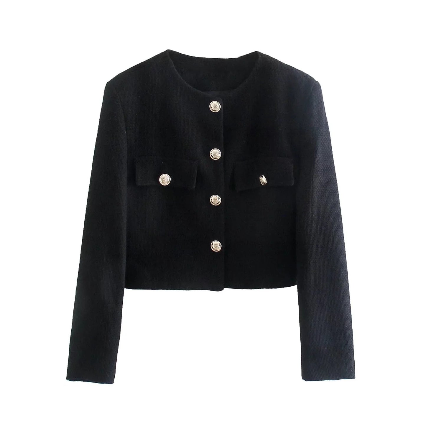 Textured Small Suit Jacket High-waisted Skirt Blouse And Pants Women