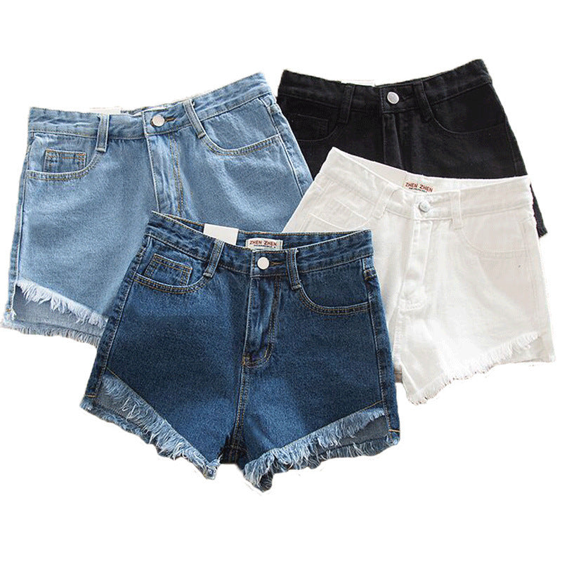 Summer Front Short Back Long High Waist Denim Shorts