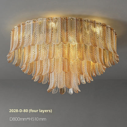 Modern Light Luxury Bedroom Ceiling Lamp Simple Copper