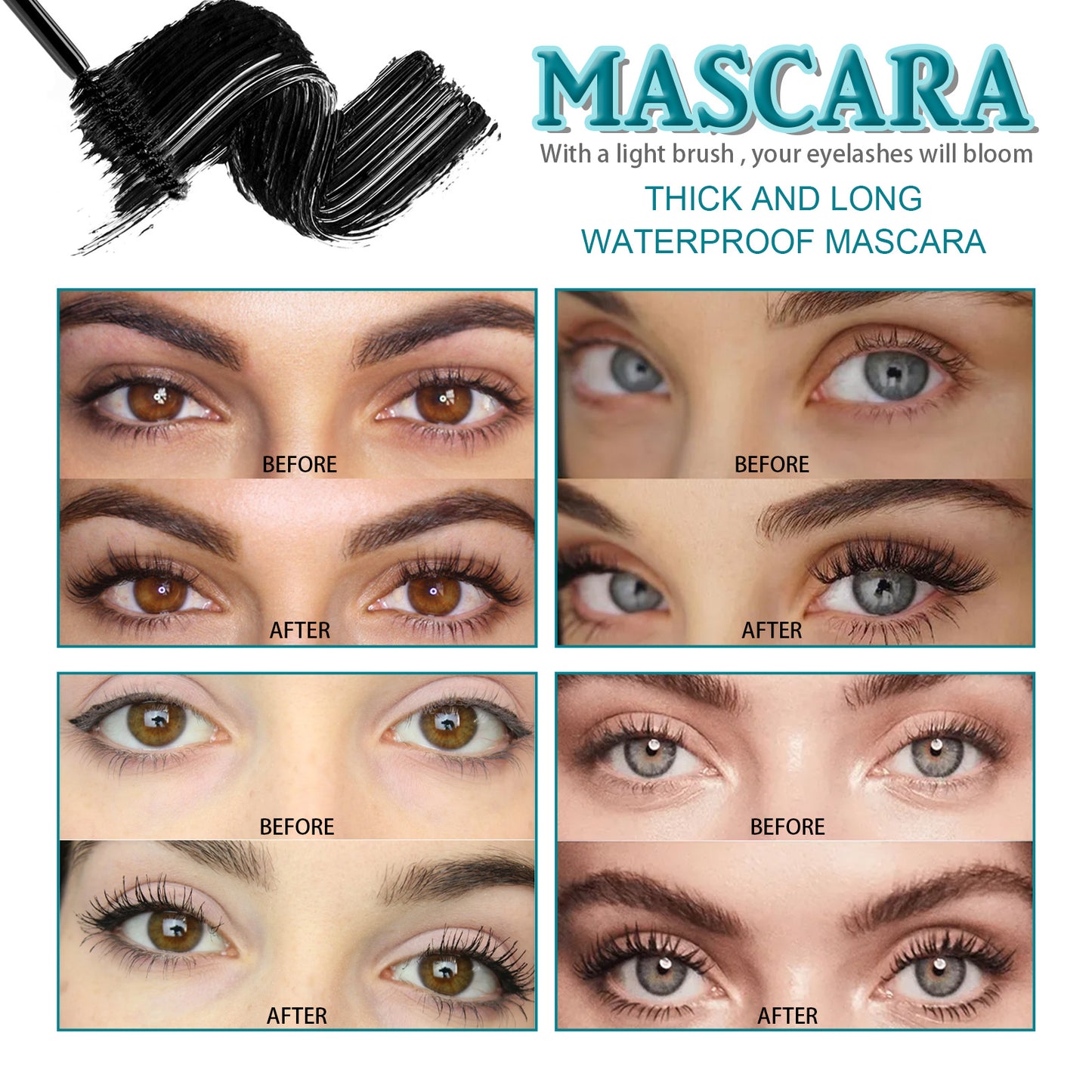 Mascara Liquid Lash Extensions, Liquid Lash Extensions Mascara,Premium Waterproof Smudge-proof Natural No Clumping Smudging Lasting All Day