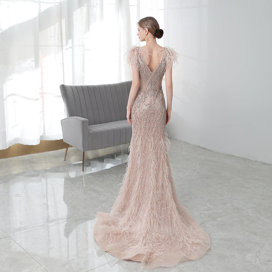 High-end Luxury Fishtail Evening Dress