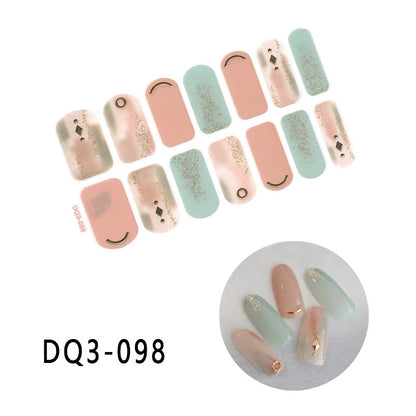 Gilding  Diamond Tearable Nail Sticker Color Gradient