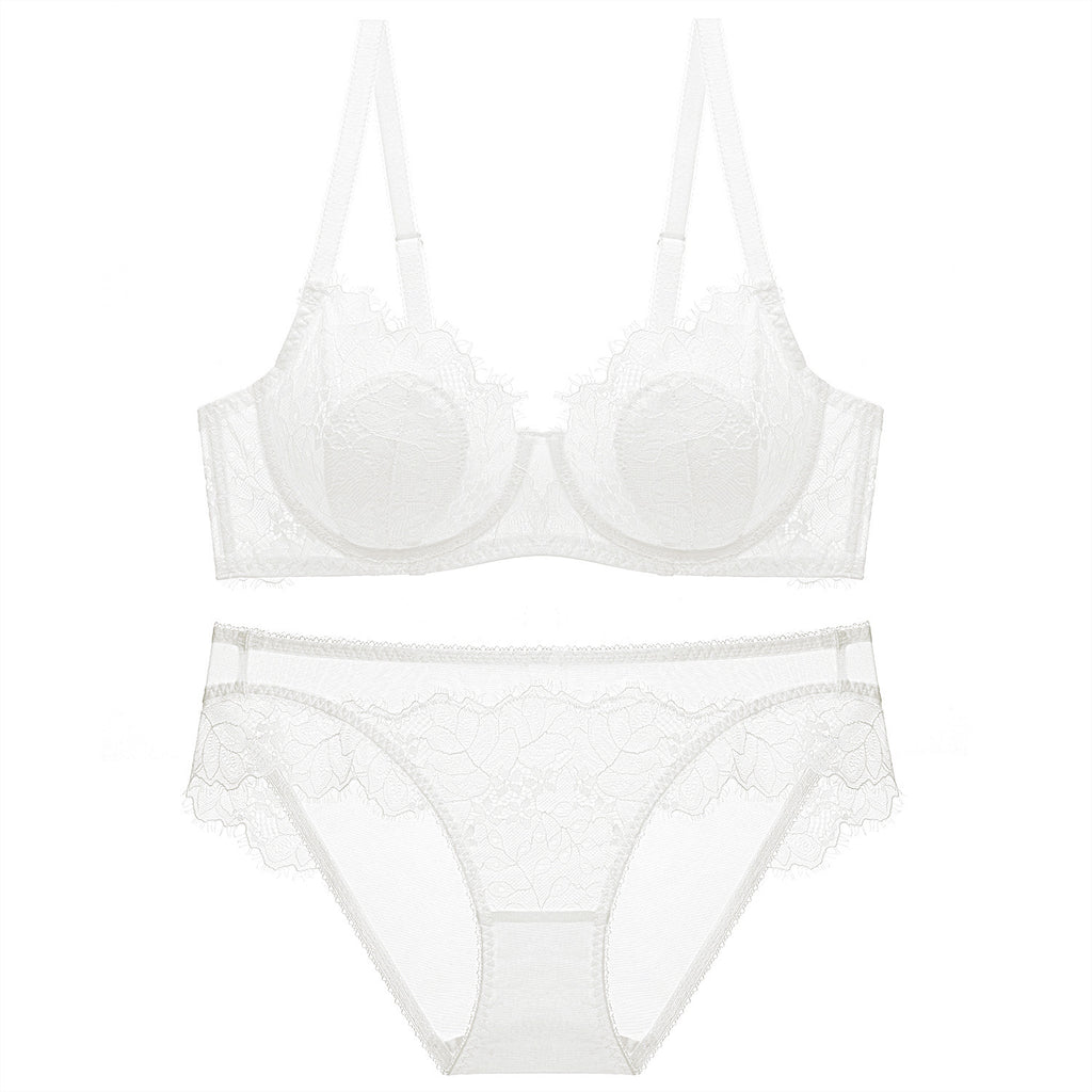 Lace Thin Transparent Bra Women's Underwear Plus Size Suit