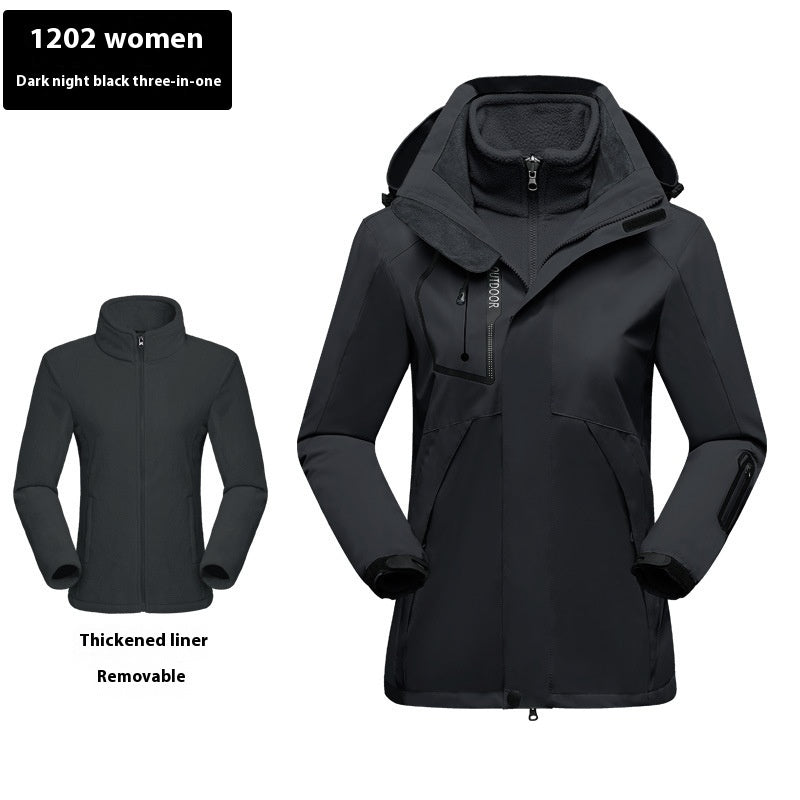 Outdoor Windproof Warm Shell Jacket Two-piece Set