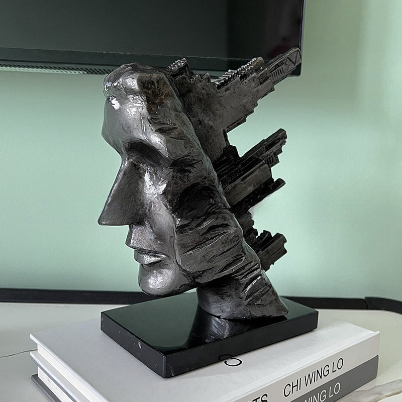 Modern Light Luxury Building Wind Incomplete Head Portrait Decoration Office Desk Surface Panel Soft Decoration