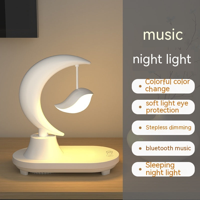 Bluetooth Speaker Bedside Seven-color Atmosphere Small Night Lamp Wireless Charging