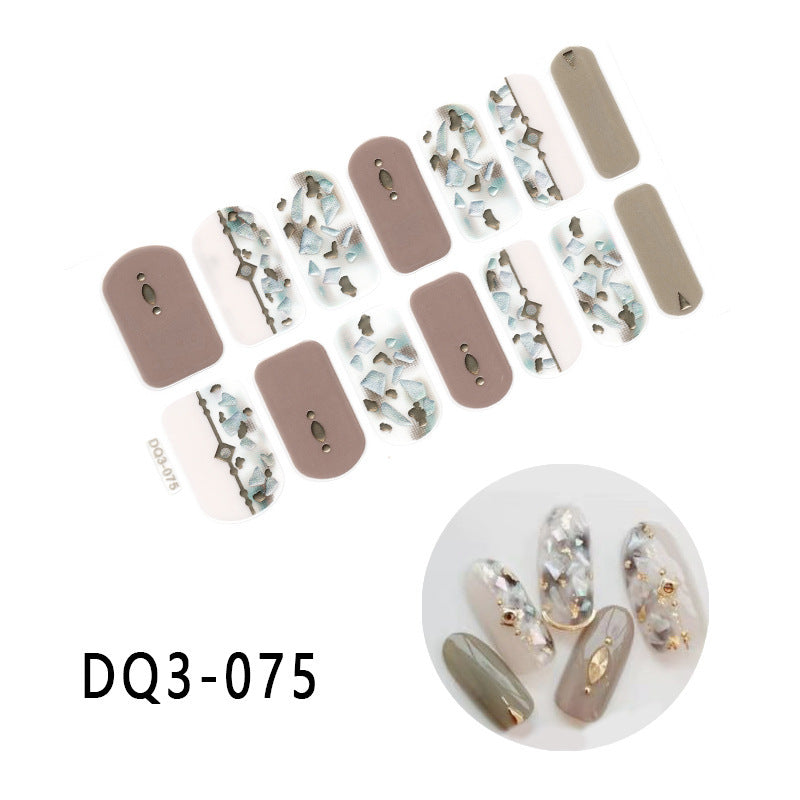 Gilding  Diamond Tearable Nail Sticker Color Gradient