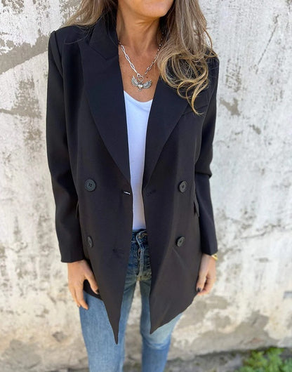 European And American Urban Women's Fashion Lapel Long Sleeve Casual Jacket