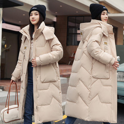 Detachable Hat Women's Mid-length Thickened Women's Coat