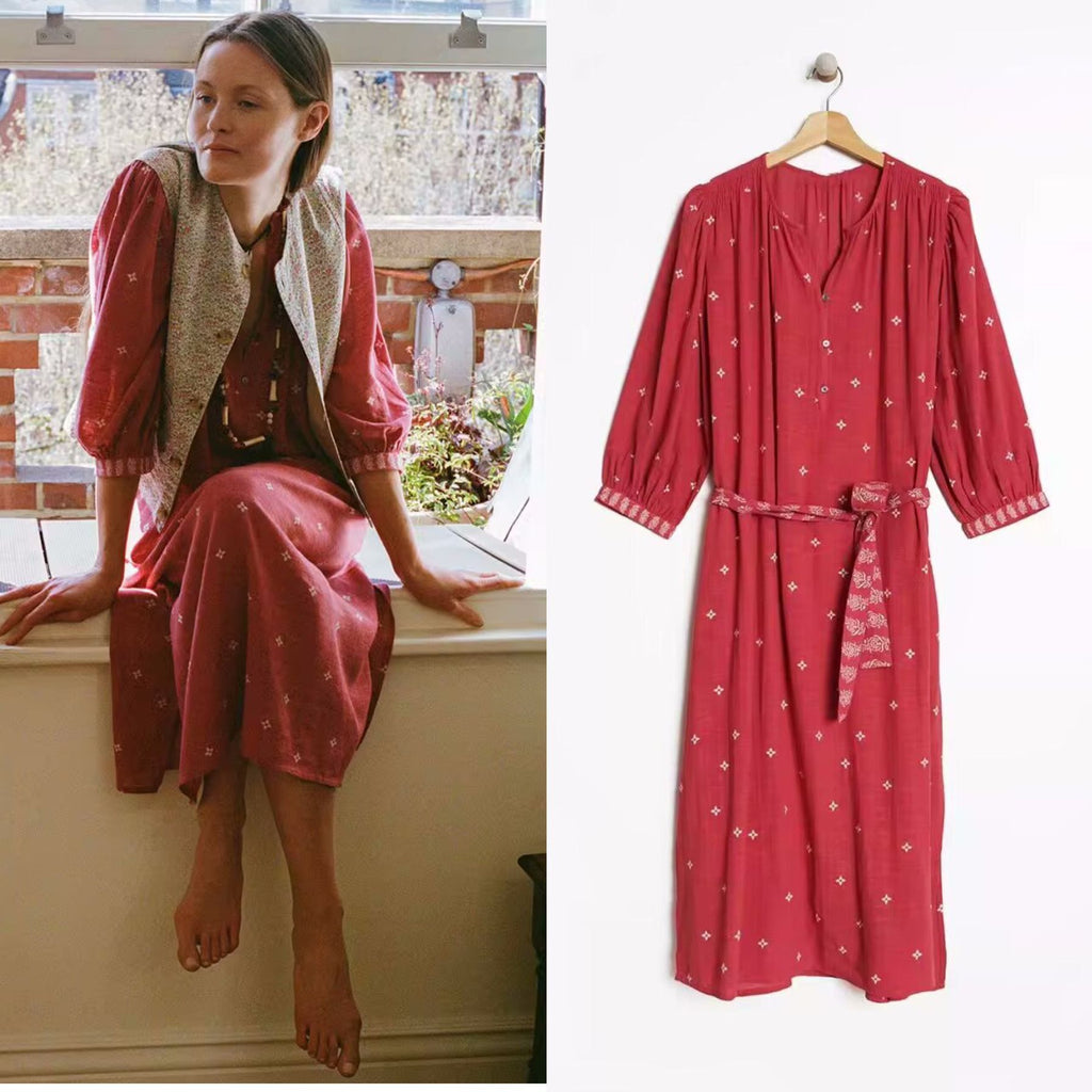 Bohemian FREE National Style Cotton Embroidery Dress