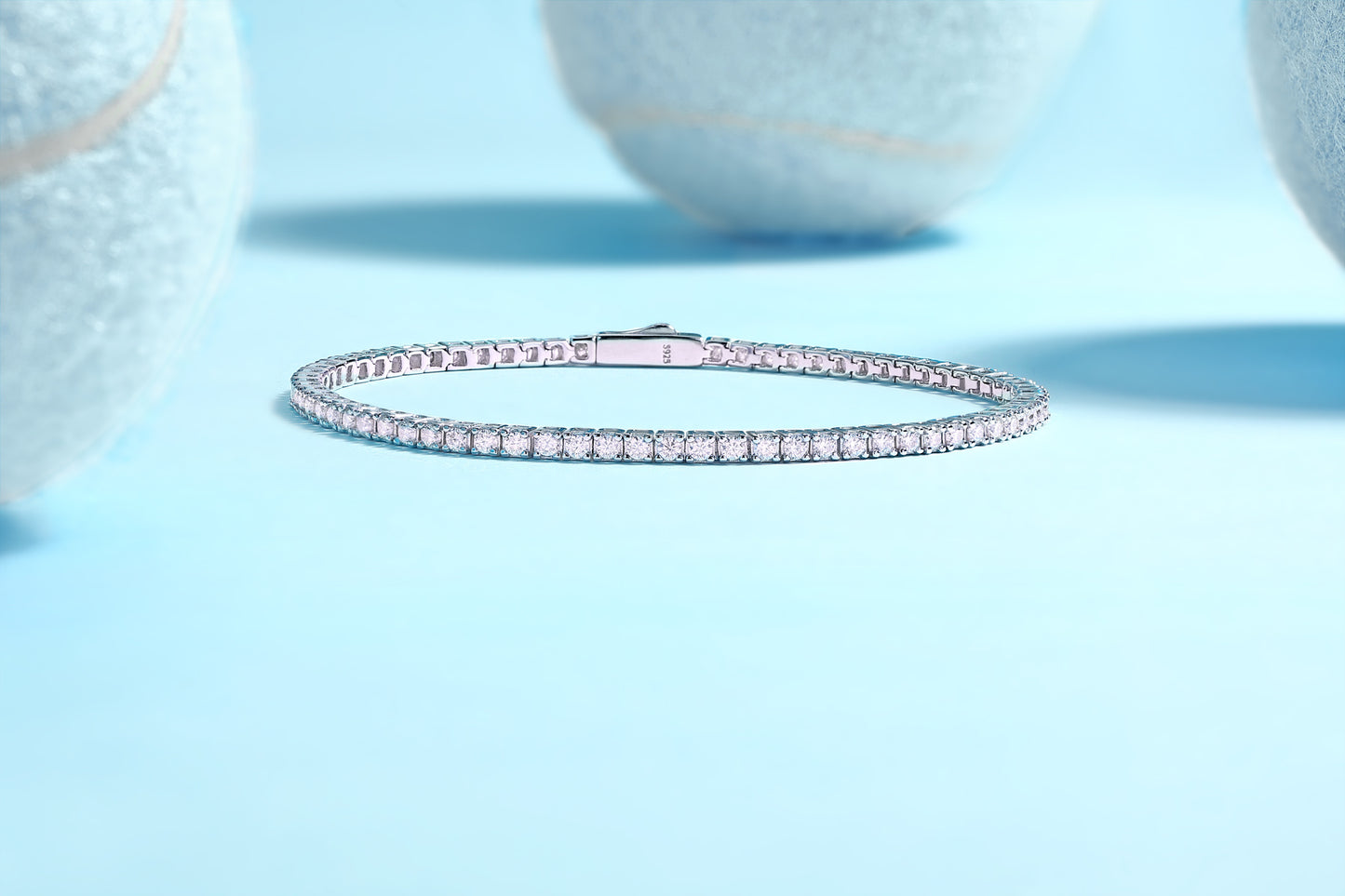 One Of A Kind Luxury Fashion Mosan Diamond Silver Jewelry Comparable To Natural Diamond Bracelet