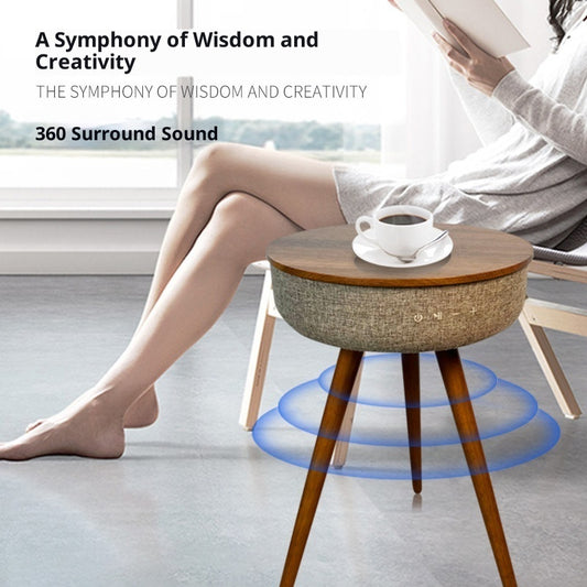 Light Smart Side Table Corner Table Bluetooth Rechargeable Built-in Speaker Export Wireless Charging Music Round Table