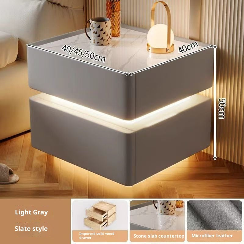 Light Luxury Multi-function Wireless Charging Bluetooth Smart Bed Cabinet Smart