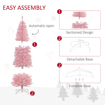 6' Artificial Christmas Tree Douglas Fir Pencil Christmas Tree with 618 Realistic Branch Tips