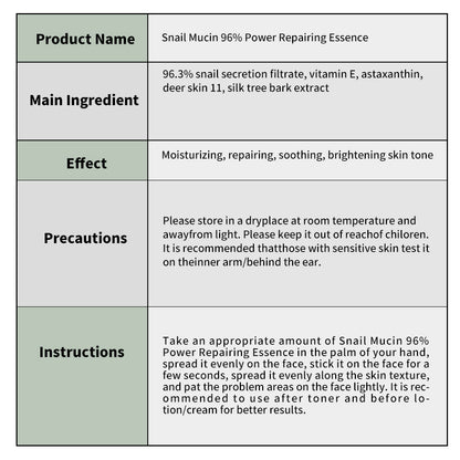 Snail Mucin Energy Repair Upgraded Version
