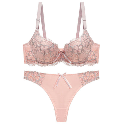 Underwear Push Up Lace Bra Adjustable Bra Set