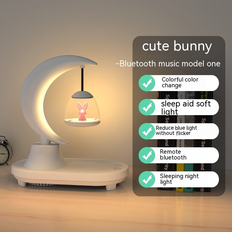 Bluetooth Speaker Bedside Seven-color Atmosphere Small Night Lamp Wireless Charging