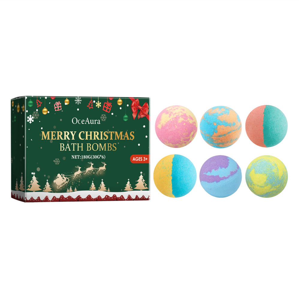 Christmas Colorful Bath Ball Moisturizes Long-lasting Floral Scent