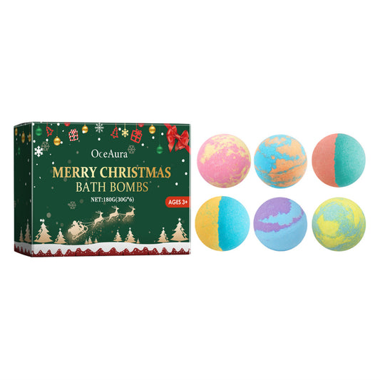 Christmas Colorful Bath Ball Moisturizes Long-lasting Floral Scent