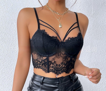 Sexy Lace See-through Chest Support Camisole