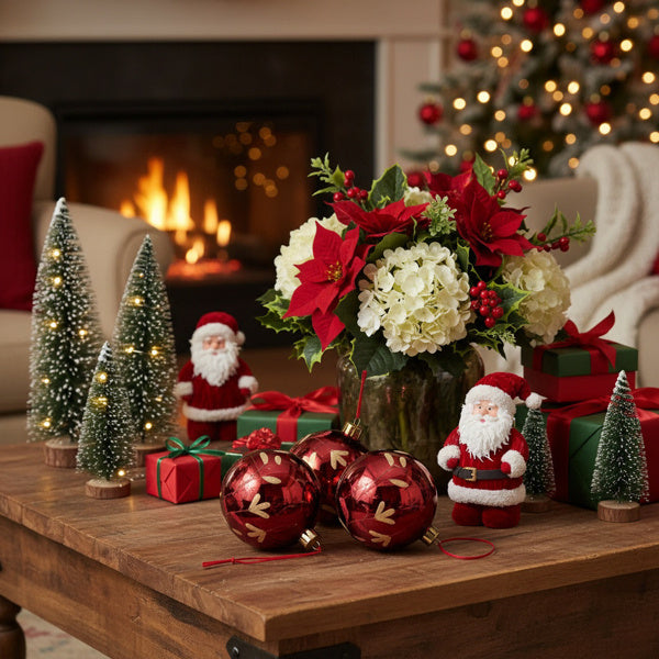 4PCS Set Christmas Glass Ball Ornaments Hanging Tree Decorations Shiny Holiday Party Decor Xmas Tree Decorations FBA Shipment