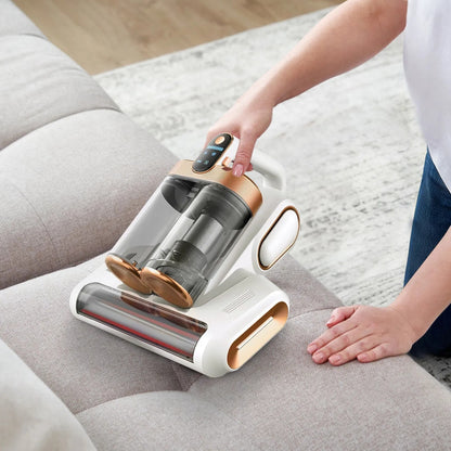 1Pc Mattress Vacuum Cleaner 16Kpa Bed Vacuum Cleaner Handheld Vacuums With Ultrasonic & UVC Light 18000 RPM Brushroll Rotation Dual Dust Bins Washable Filters For Bed Pillows Cribs Sofa