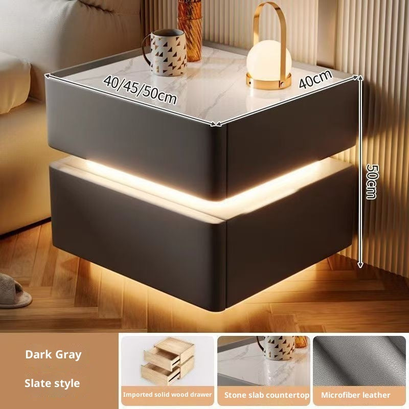 Light Luxury Multi-function Wireless Charging Bluetooth Smart Bed Cabinet Smart