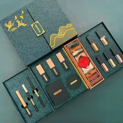 Carved National Style Multi-piece Concealer Isolation Lipstick Gift Box Vibrato Live