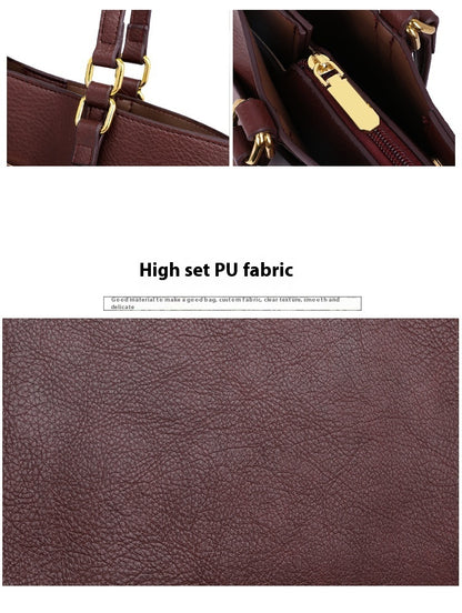 Trendy High-grade Fashion Tote Verticle Square Shoulder Handbag