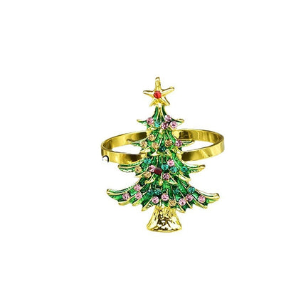 Christmas Upscale Western Restaurant Christmas Tree Napkin Buckle