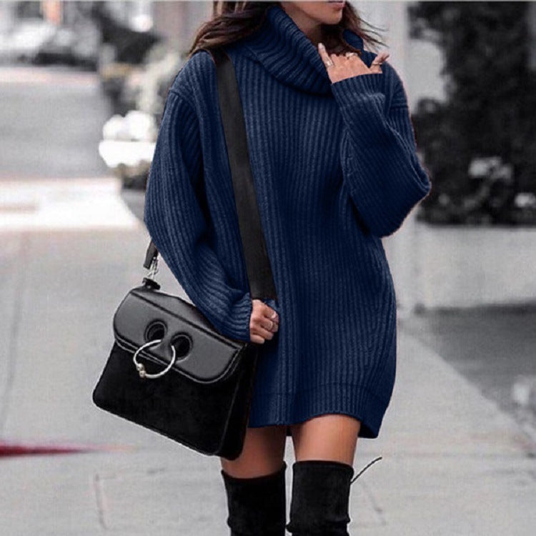 Fashionable Knitted Dress Sweaters Women's Clothing