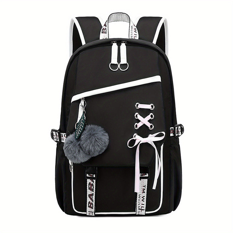 New Bow Women's Backpack Girl Cute Sweet Backpack