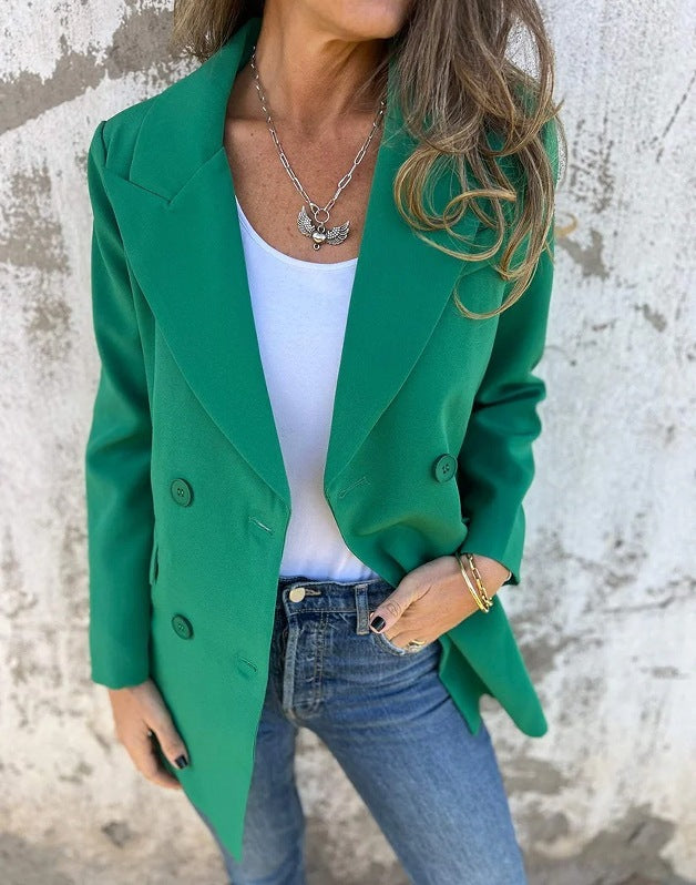 European And American Urban Women's Fashion Lapel Long Sleeve Casual Jacket