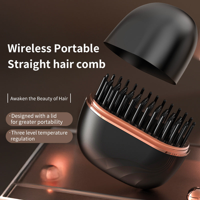 Mini Hair Straightening Comb Wireless Charging Portable Multifunctional Hair Care Not Hurt Hair Styling Comb Hair Straightener