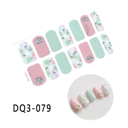 Gilding  Diamond Tearable Nail Sticker Color Gradient