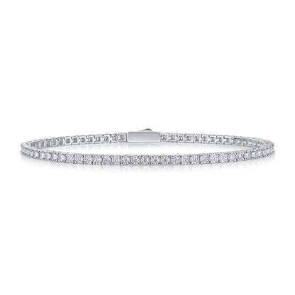 One Of A Kind Luxury Fashion Mosan Diamond Silver Jewelry Comparable To Natural Diamond Bracelet