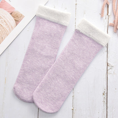 Thick candy color winter warm socks