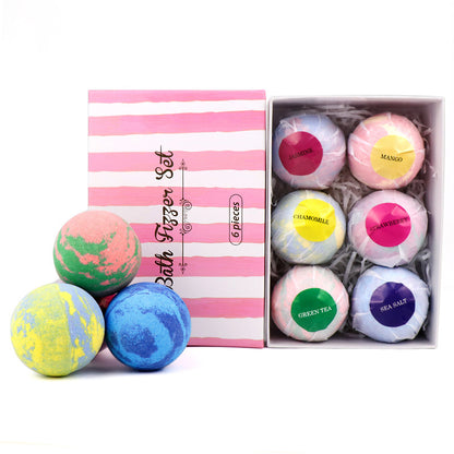 Aromatherapy Essential Oil Bubble Bath Ball Explosive Bath Salt Ball Set