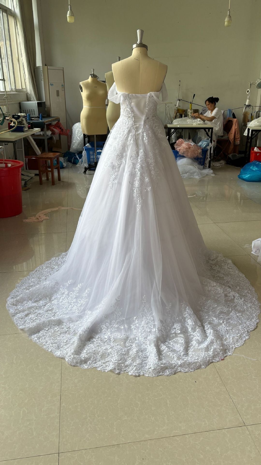 Off-the-Shoulder Wedding Gown, Sizes 2-26W