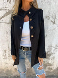 Ins Single Breasted Lapel Knitted Coat Fashion Pocket Long Sleeve Cardigan  Jacket Women's Clothing