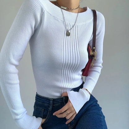 Off-shoulder Knitted Jumpsuit Women's Clothing