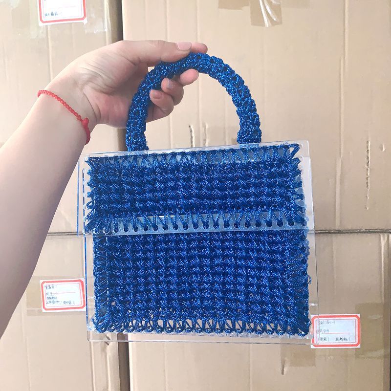 Handmade Gold Thread Braided Diagonal Versatile Handbag